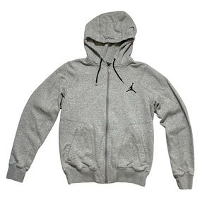 Jordan Air Jordan Gray Full Zip Hooded Jacket
